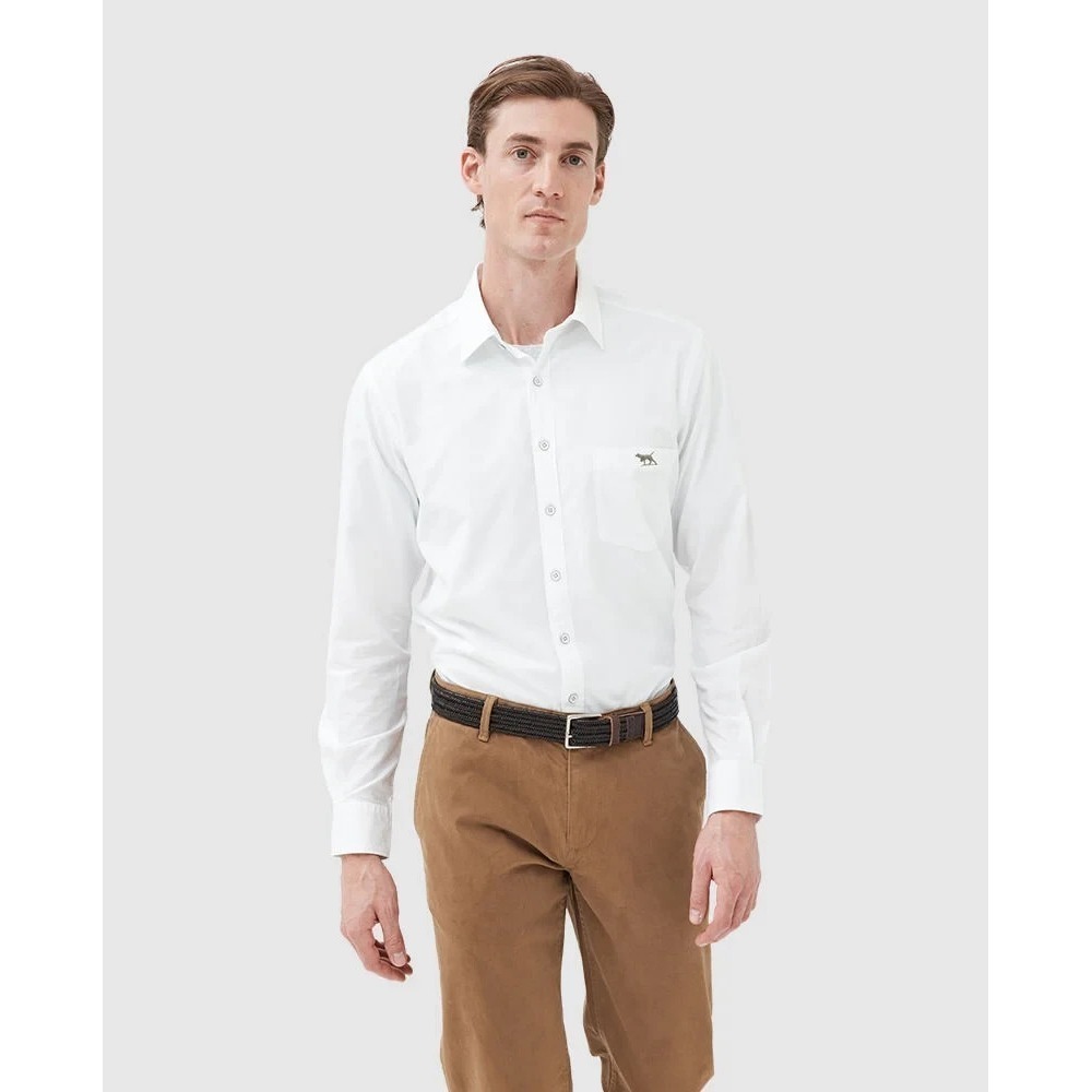 Rodd & Gunn® (Men's XL) Glenbrook™ Sports Fit Button-Up Shirt in Snow - $148